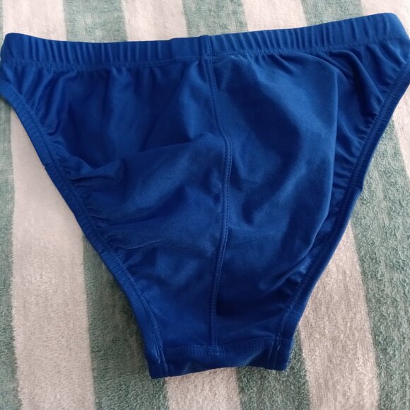 CLASSIC "RALLY" 1" SIDES BLUE SWIM BRIEF, SIZE "S" (30") (*)- Pre-Owned - Picture 2 of 6